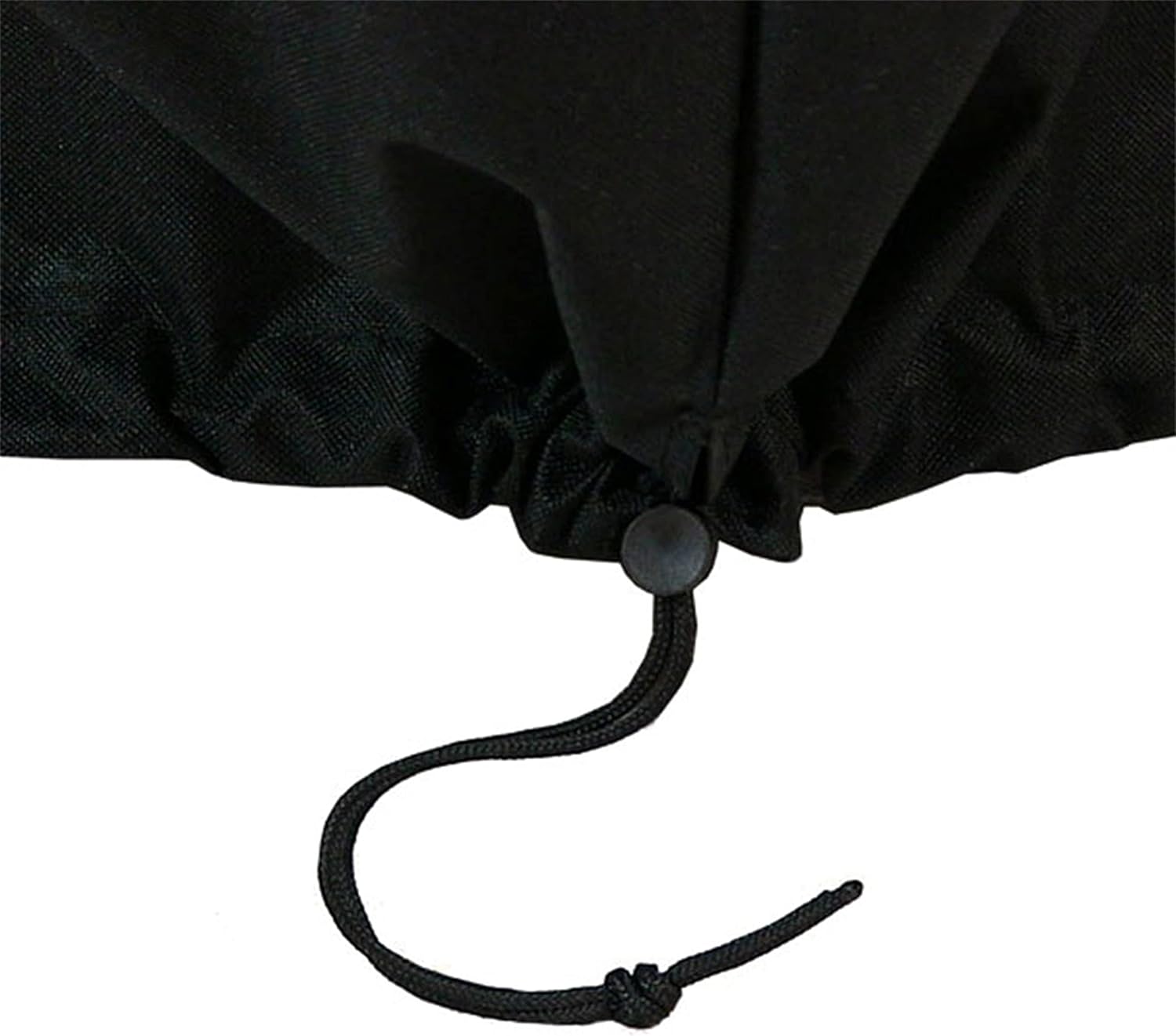 Sunnydaze Round Outdoor Fire Pit Cover - Heavy-Duty 300D Polyester and PVC with Drawstring Closure - Black - 58-Inch
