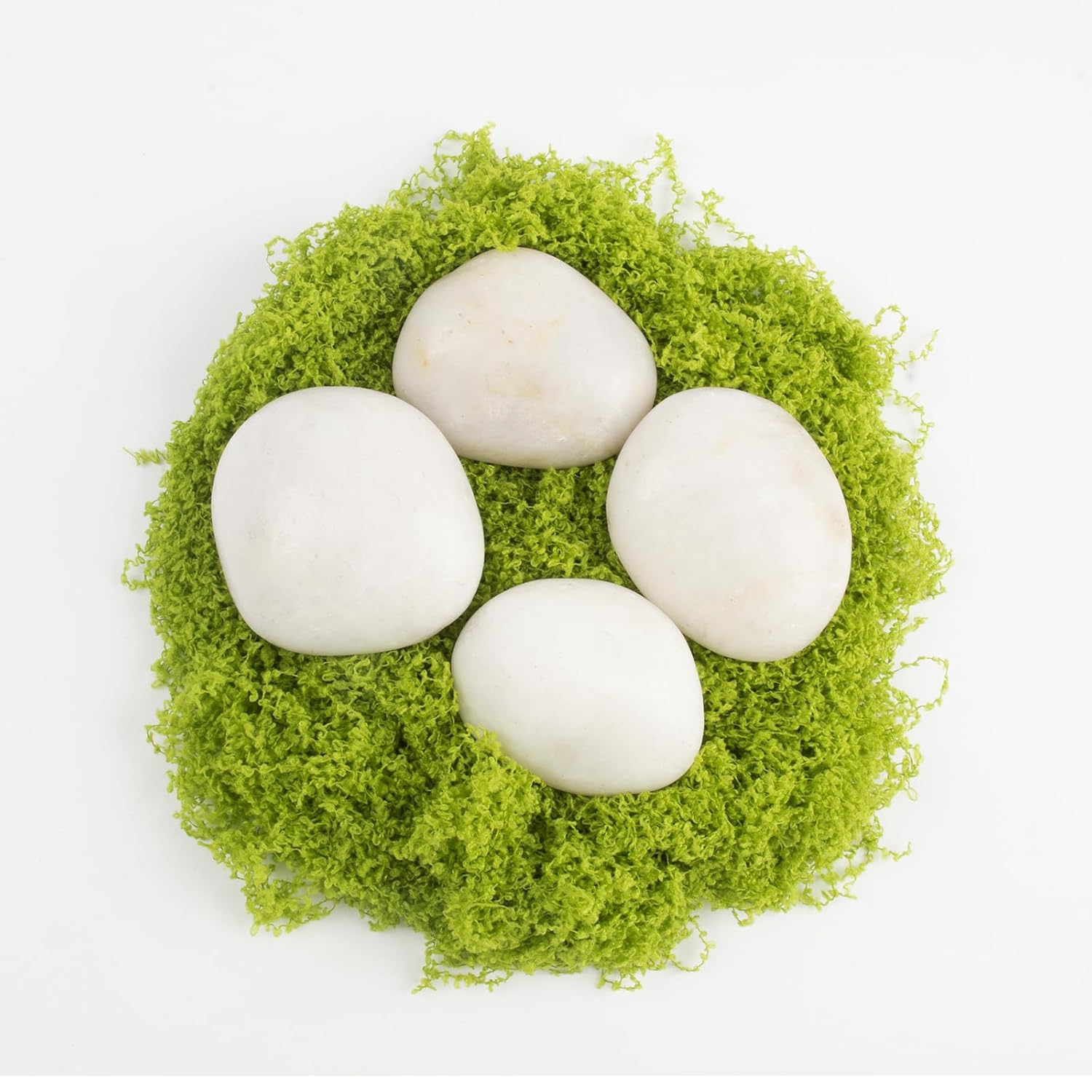 River Rocks - Natural Polished White Pebbles, 2-3 inches, 10 lbs - Ideal for Patio Landscaping, Rock Gardens, Succulent Arrangements, and Pathway Edging (White, Weight: 10 LB)