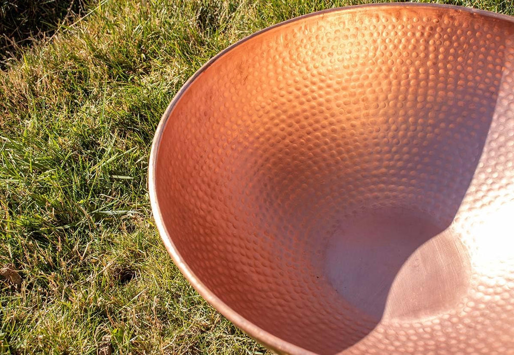 Nutshell Stores Hand Hammered Copper Basin - 18 Inch
