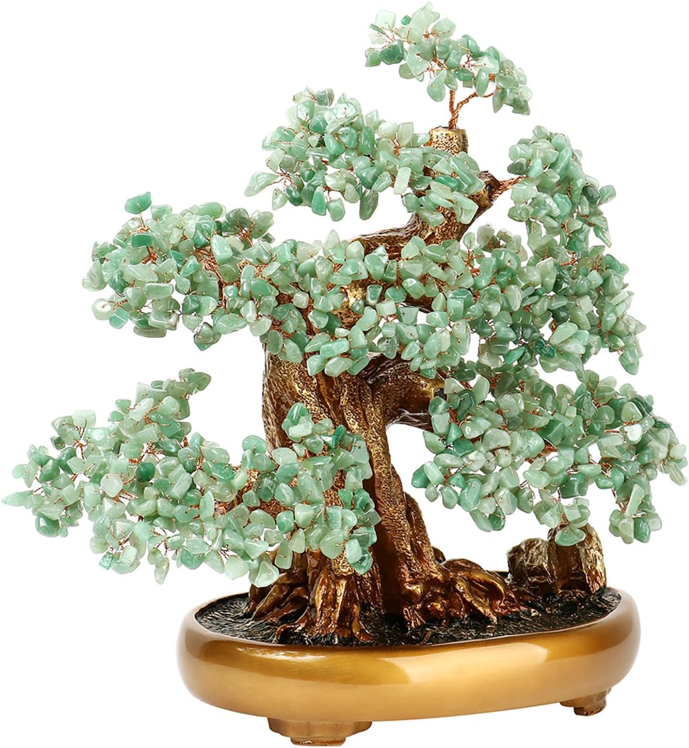Feng Shui Money Tree Large Crystal Quartz Lucky Tree Gem Tree for Office Home Feng Shui Decoration for Wealth/Fortune and Luck (Aventurine)