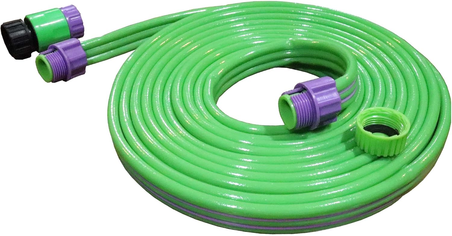 TentandTable PVC Plastic Water Misting Hose | 20-Foot Long | for Inflatable Water Slide Bounce Houses