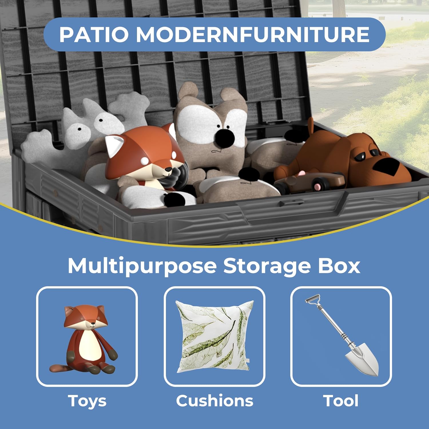 30 Gallon Waterproof Outdoor Storage Box - All-Weather Deck Box for Patio & Pool, Lockable Resin Patio Deck Box with UV Protection, Matte Black