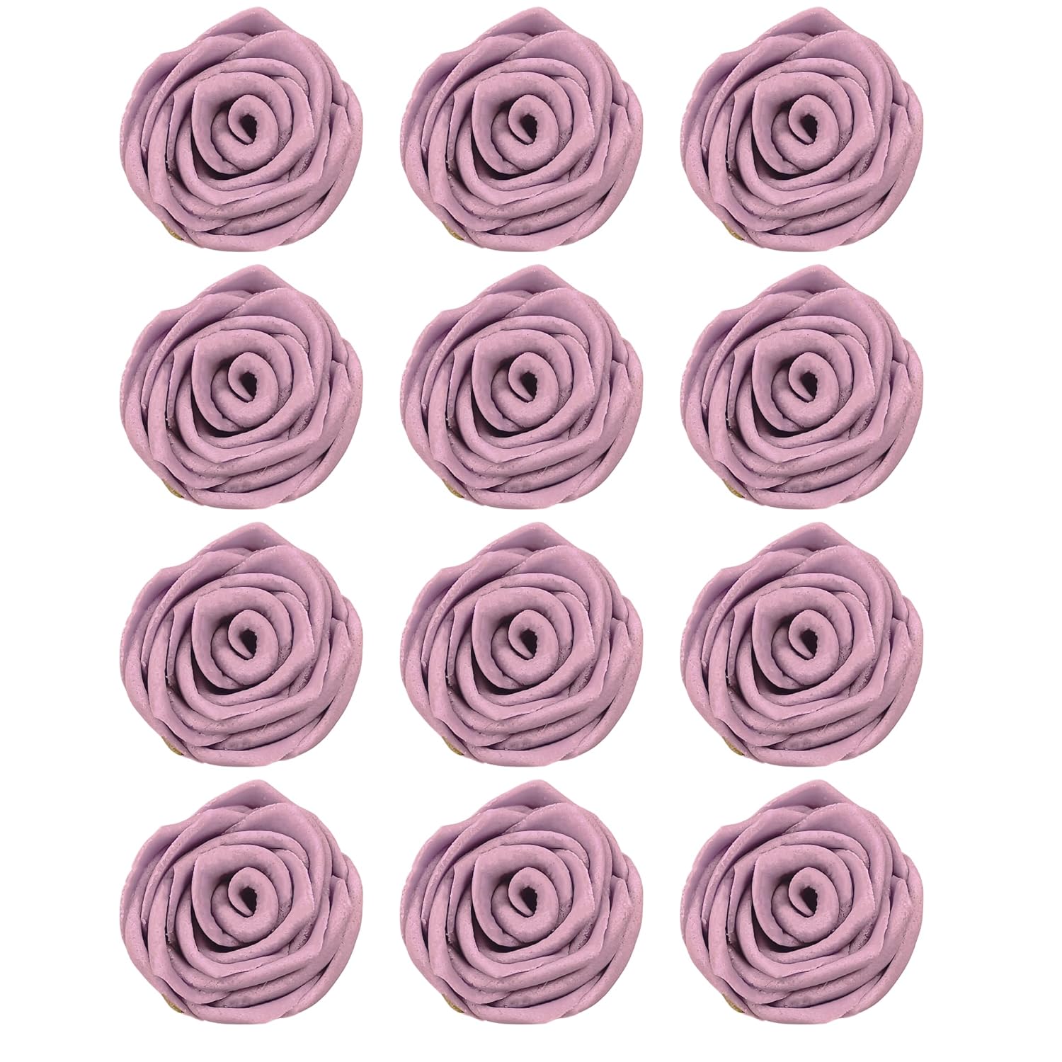 Confect Edible Lavender Rose Toppers – 12-Pack Lilac Roses for Cake & Cupcake Decorating– Stunning Edible Floral Toppers for Desserts- Vegan, Nut-Free, Soy-Free, Dairy-Free, Palm Oil-Free