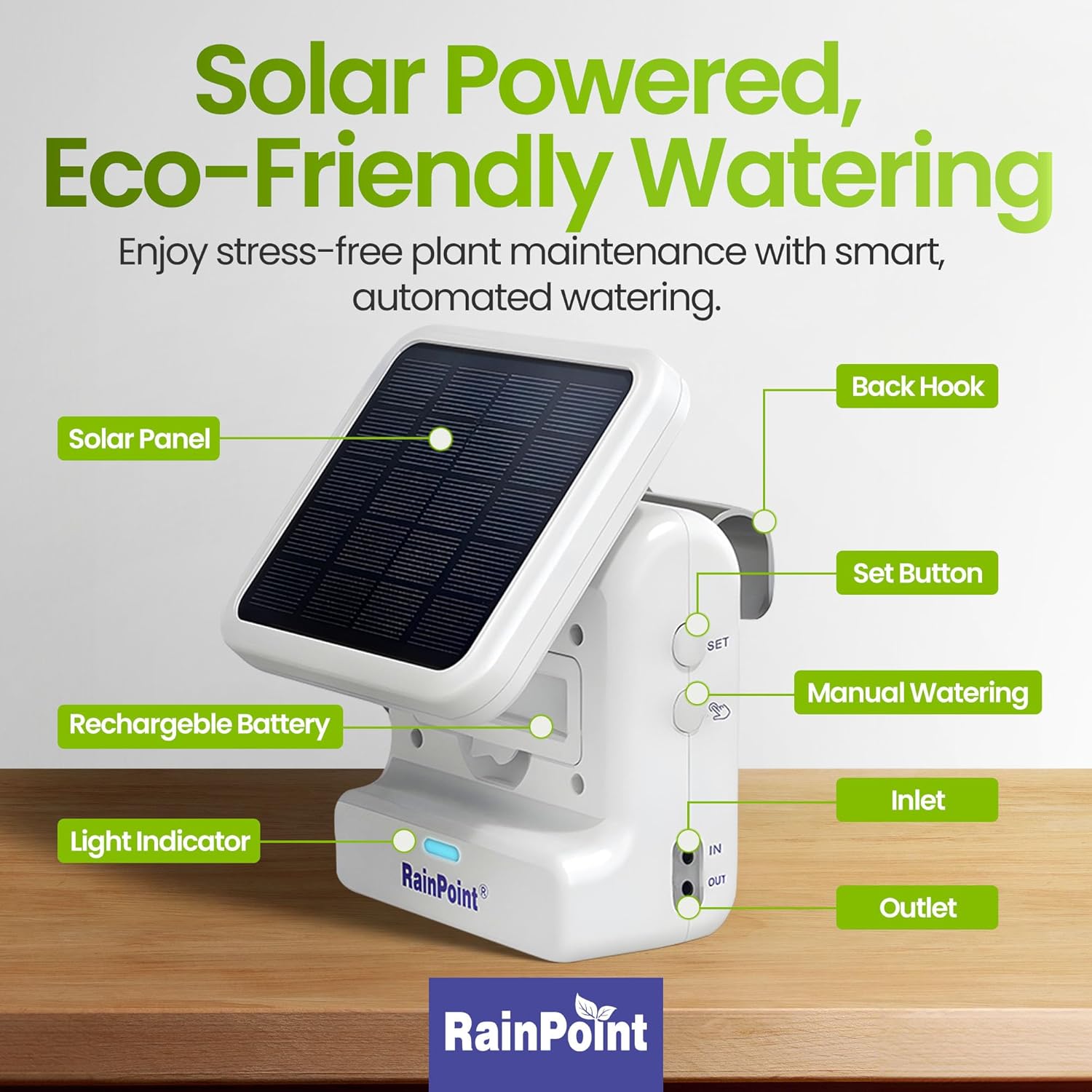 BALDR Automatic Solar Plant Watering System - WiFi Solar Drip System & App-Controlled Water Pump with Timer - Indoor Solar Power Irrigation System Smart Scheduling for House Plants While You are Away