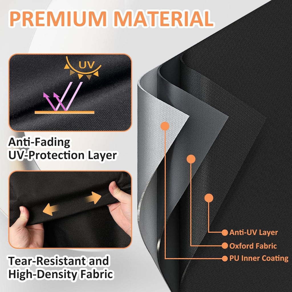 Fire Pit Cover, 32" x 32" x 16" Square Gas Fire Pit Cover, Waterproof 600D Heavy Duty Square Patio FirePit TableCover, Full Coverage Dustproof Anti UV Outdoor FirePitCover