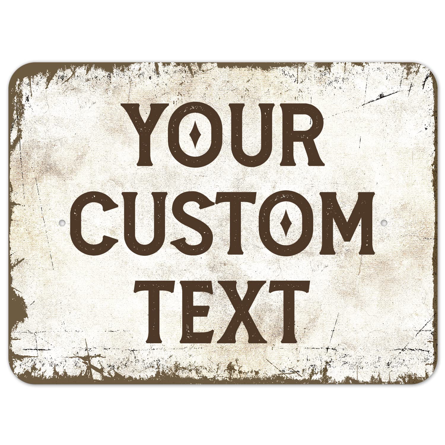 Rustic Custom Sign, Personalized Metal Signs, Gifts for Him Men Dad, Man Cave, Indoor and Outdoor Use 18x24 Inches, ACM, Fade Resistant, Made in USA