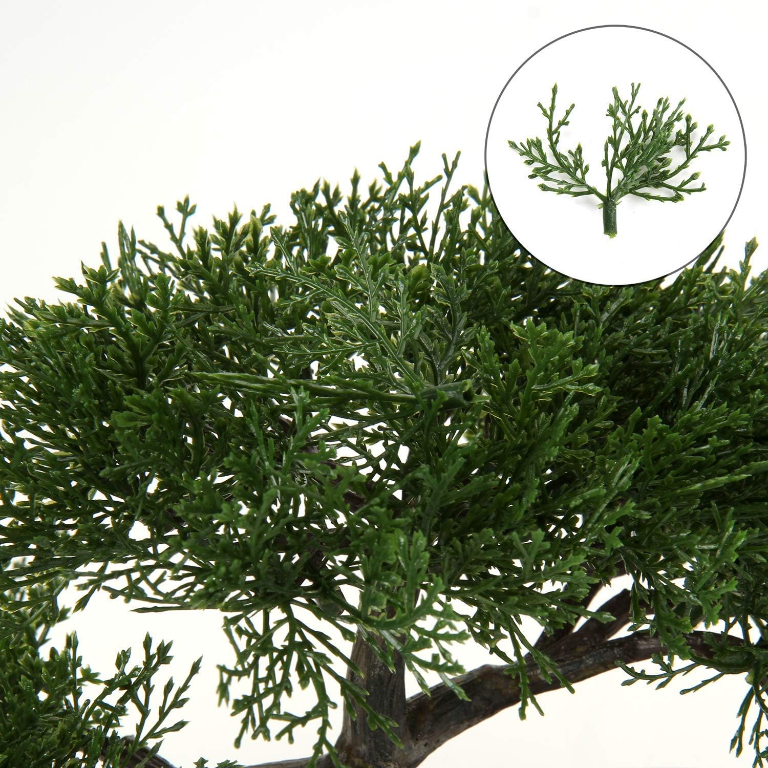 Artificial Bonsai Tree Juniper Faux Plants Indoor Small Fake Plants Decor with Ceramic Pots for Home Table Office Desk Bathroom Shelf Bedroom Living Room Farmhouse Decorations