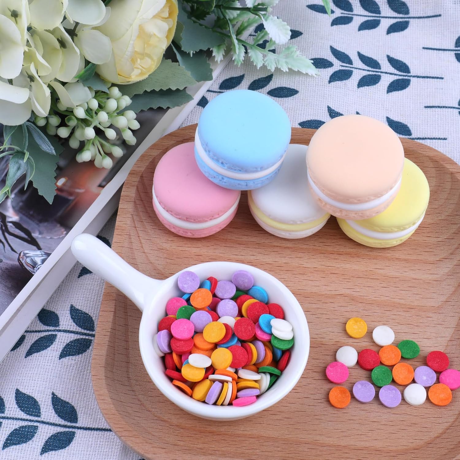 Rainbow Confetti Sprinkles for Cake Decorating, Perfect for Ice Cream, Cookies, Cupcake and Cookies Topper