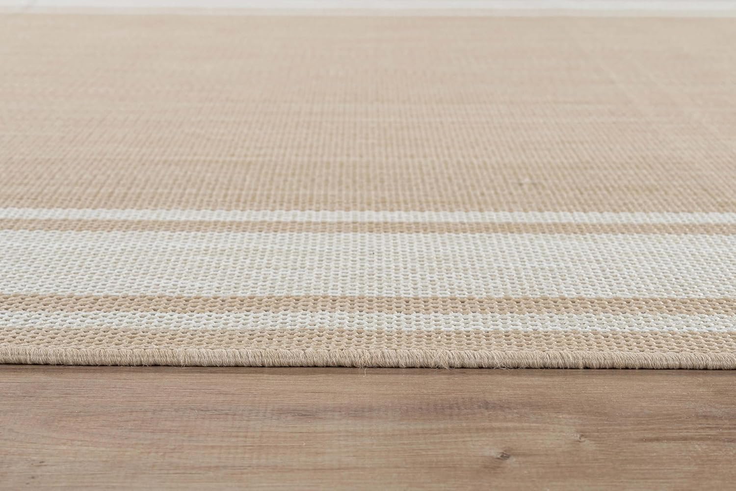 Beverly Rug Large Outdoor Rug 9x12 Modern Bordered Area Rugs for Indoor and Outdoor Patio Deck Porch Garden Waterproof Weather Sun Resistant Washable Outside Carpet (9 x 12 Beige)