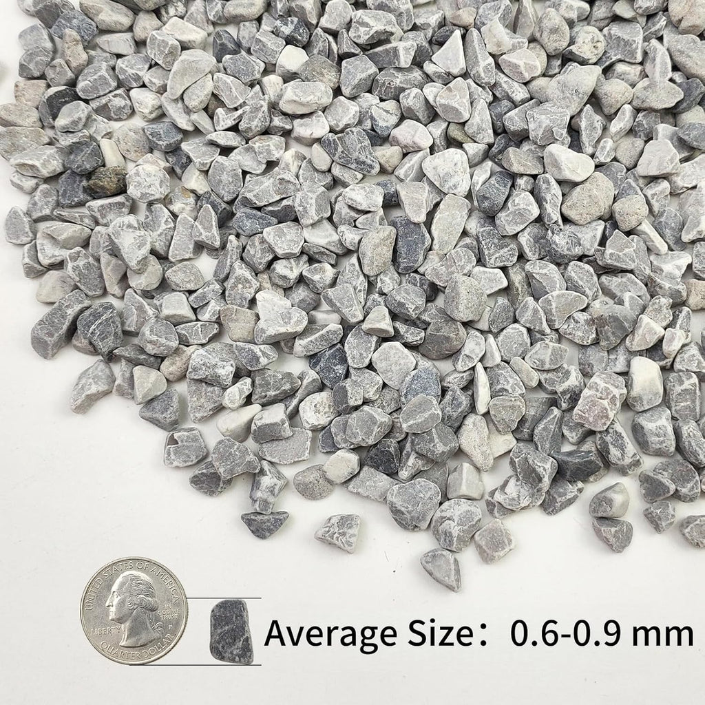 10lbs Grey Pebbles for Landscaping, 3/8inch Small Rocks for Succulent Cactus Plants, Natural Polished Pebbles, River Rocks for Plants, Vases, Garden