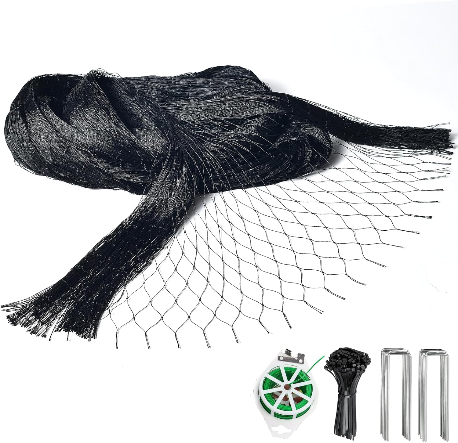 12 x 50 FT Bird Netting for Garden, 1" Square Mesh Size Heavy Duty Nylon Chicken Coop Netting for Blueberry Bushes, Fruit Trees and Vegetable Against Birds, Deer, Squirrels (12X50FT)