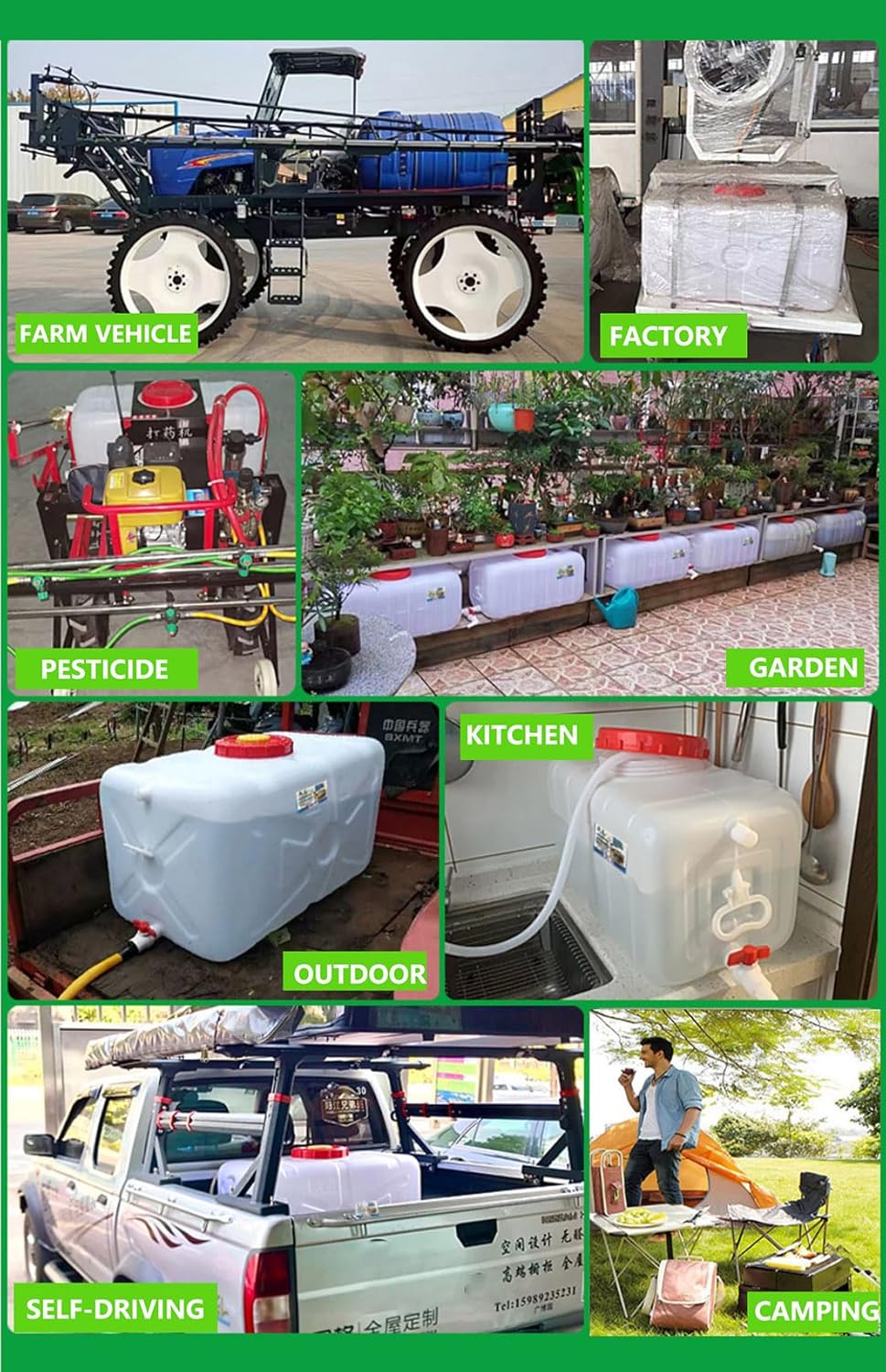 Water Storage Tank for Camping, Plastic Water Containers with Spigot for Emergency Water Storage Household Outdoor Camping Hiking Self-Driving Tour(Size:25L)