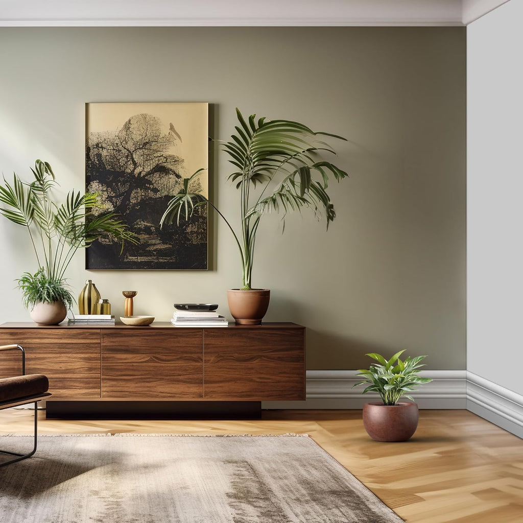 Kante 19.9" Dia Round Concrete Planter, Outdoor/Indoor Large Bowl Plant Pots with Drainage Hole and Rubber Plug for Garden Patio Balcony Home, Rusty