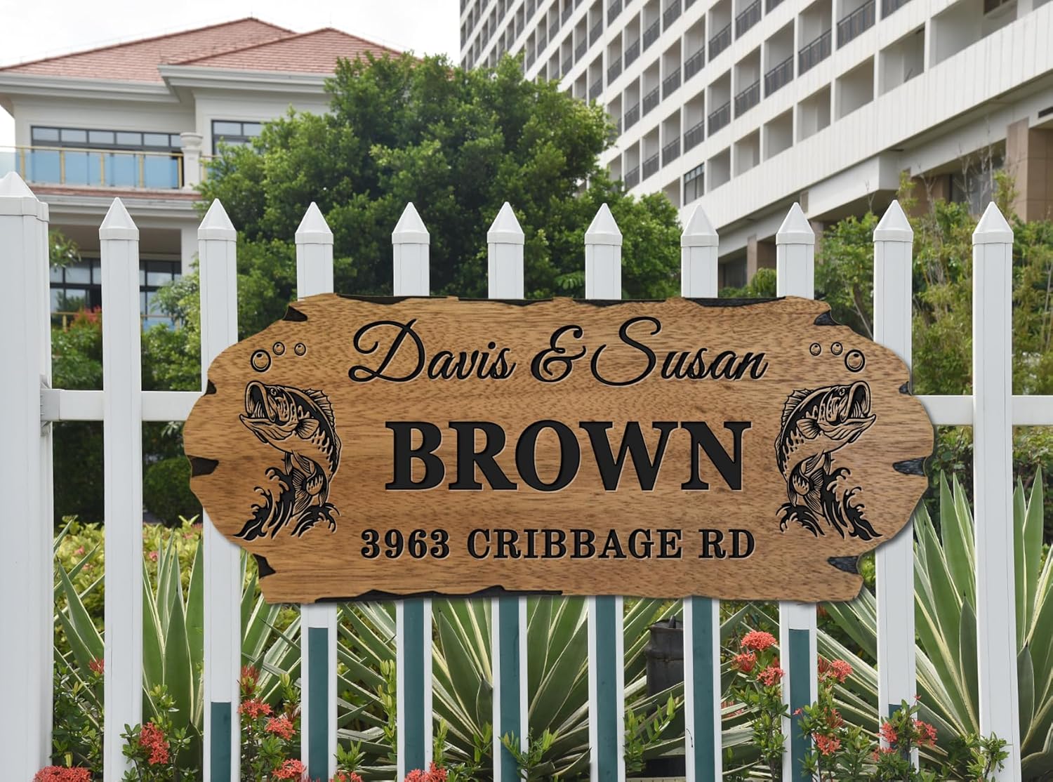 Custom Last Name Wooden Sign, Home Decor Large Wood Wall Art, Personalized Outdoor Cabin Sign, Cabin Monogram,3D carved decorative wooden plaques.