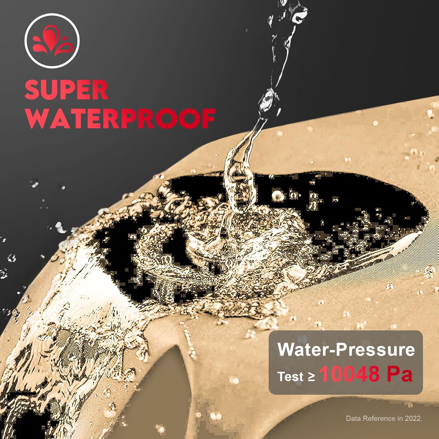 Fire Pit Cover Round 44 Inch - Outdoor Firepit Cover Waterproof & Heavy Duty, 600D Patio Fire Table Cover Gas Fire Pit Accessories Fade & Weather Resistant - 44 x 44 x 24 Inch