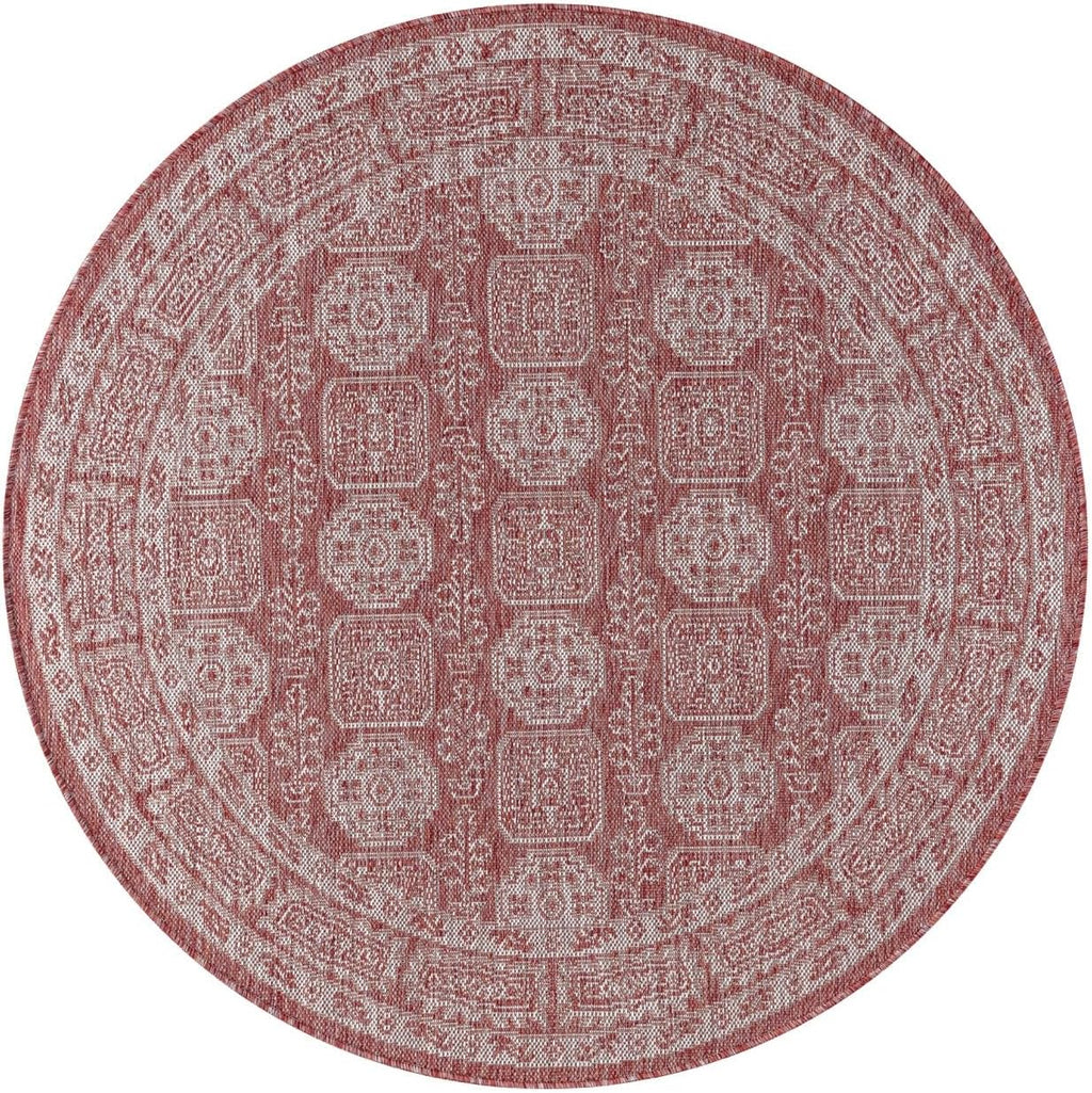 Keen Home Design Terrace Outdoor Round Rug - 8ft Round Washable Indoor/Outdoor Rug for Patio, Kitchen, Balcony, Beach, Garden, Deck and Porch, Size: 7'7" Round