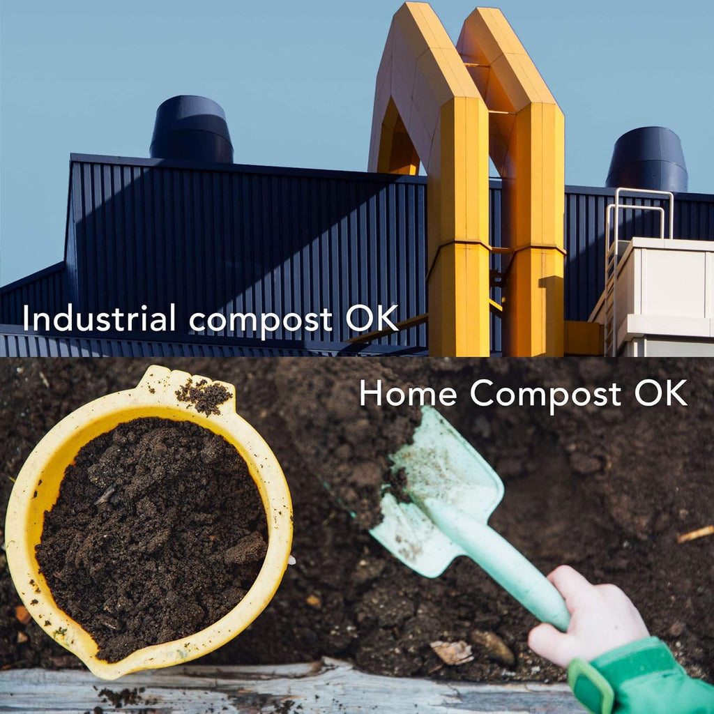 Compost Bags, Trash Bags 3 Gallon, Extra Thick, US BPI ASTM D6400 Certified Compostable Food Scrap Kitchen Waste Bags, 100 Count