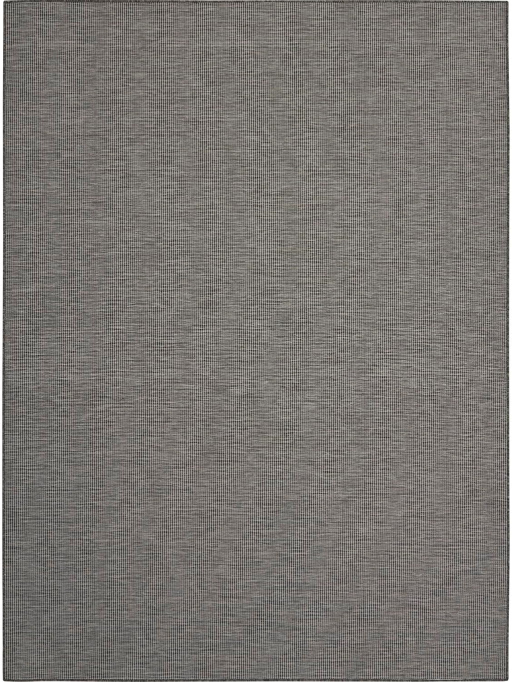 Nourison Positano Indoor-Outdoor Charcoal 9' x 12' Area Rug, Easy Cleaning, Non Shedding, Bed Room, Living Room, Dining Room, Backyard, Deck, Patio (9x12)