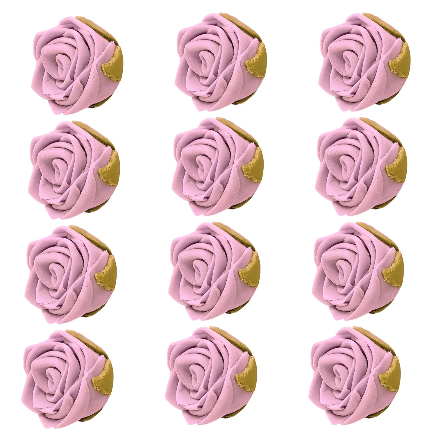 Confect Edible Lavender Rose Toppers – 12-Pack Lilac Roses for Cake & Cupcake Decorating– Stunning Edible Floral Toppers for Desserts- Vegan, Nut-Free, Soy-Free, Dairy-Free, Palm Oil-Free