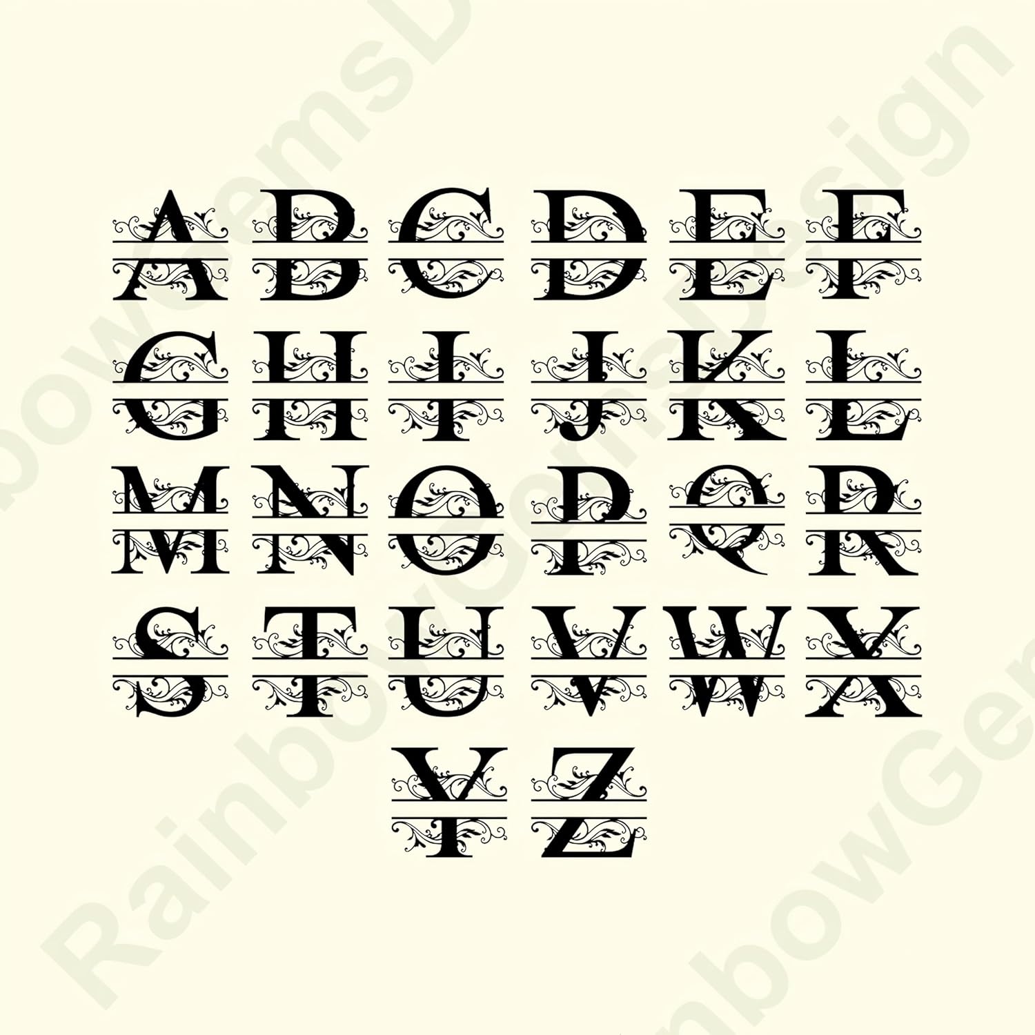 Personalized Metal Name Signs, Split Letter Monogram Wall Decor, Custom Last Name Sign, Family Name Sign for Outdoor, Personalized Wedding Gift, Garden Decor, Metal Wall Art, Housewarming Gift (MonogramDesign_10)