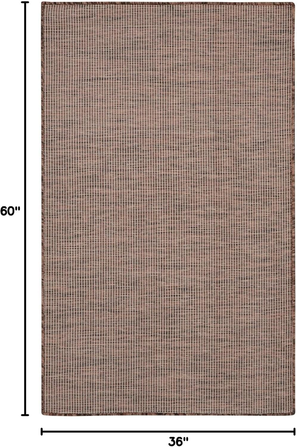 Nourison Positano Indoor/Outdoor Natural 3' x 5' Area Rug, Easy Cleaning, Non Shedding, Bed Room, Living Room, Dining Room, Backyard, Deck, Patio (3x5)