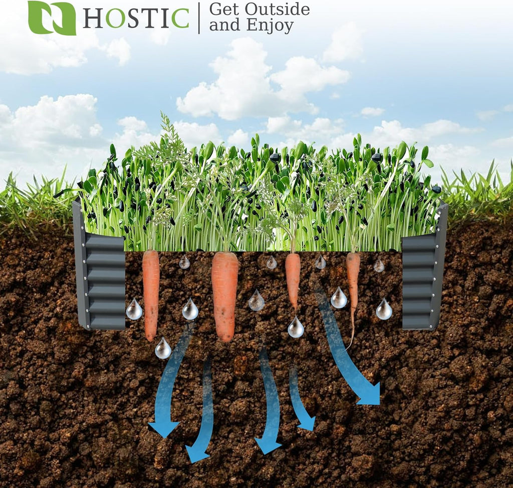 6x3x2FT Galvanized Planter Raised Garden Boxes Outdoor Large Metal Gardens Beds for Vegetables Flowers Herbs Succulents 269 Gallon Capacity