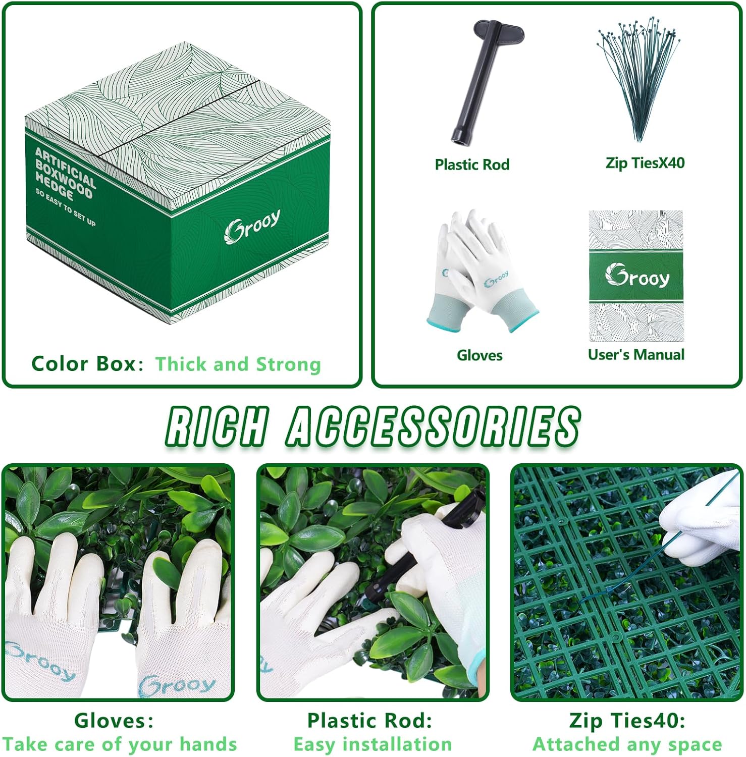 Grass Wall 20"x20" Pack of 8, Artificial Boxwood Panels, Privacy Hedge Fence Screen with UV Protection, Greenery Backdrop for Indoor Home Wedding Decor and Outdoor Garden Backyard