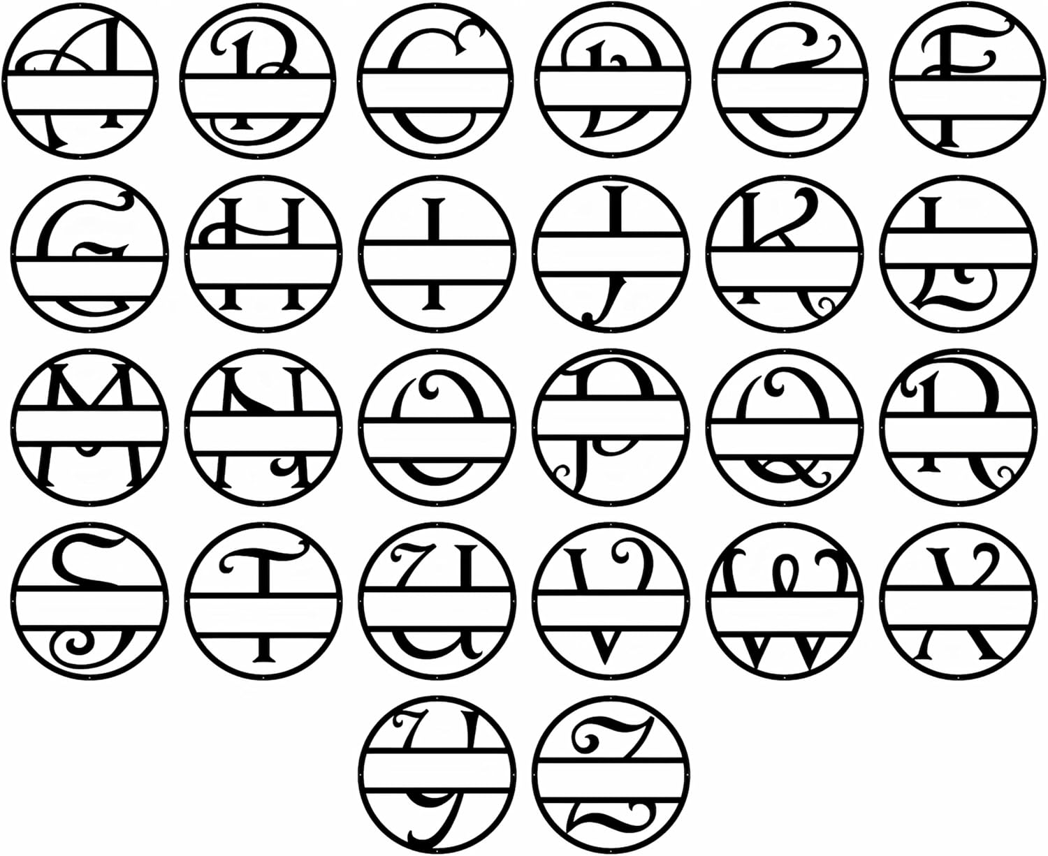 Personalized Metal Name Signs, Split Letter Monogram Wall Decor, Custom Last Name Sign, Family Name Sign for Outdoor, Personalized Wedding Gift, Garden Decor, Metal Wall Art, Housewarming Gift (MonogramDesign_3)