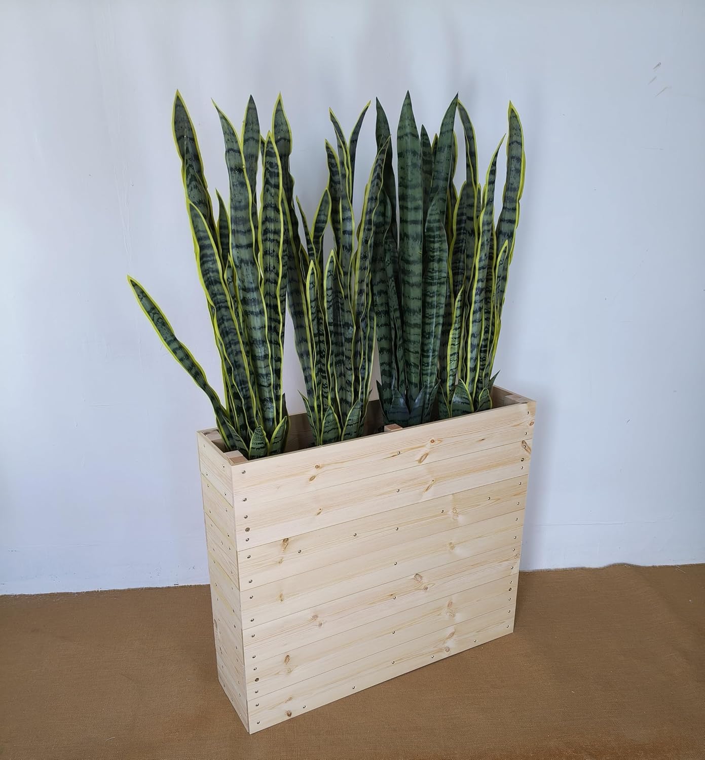 32” x 28” x 8” Premium Indoor/Outdoor Cafe Planter Barrier, Commercial Duty Planter Box, Wooden Planter