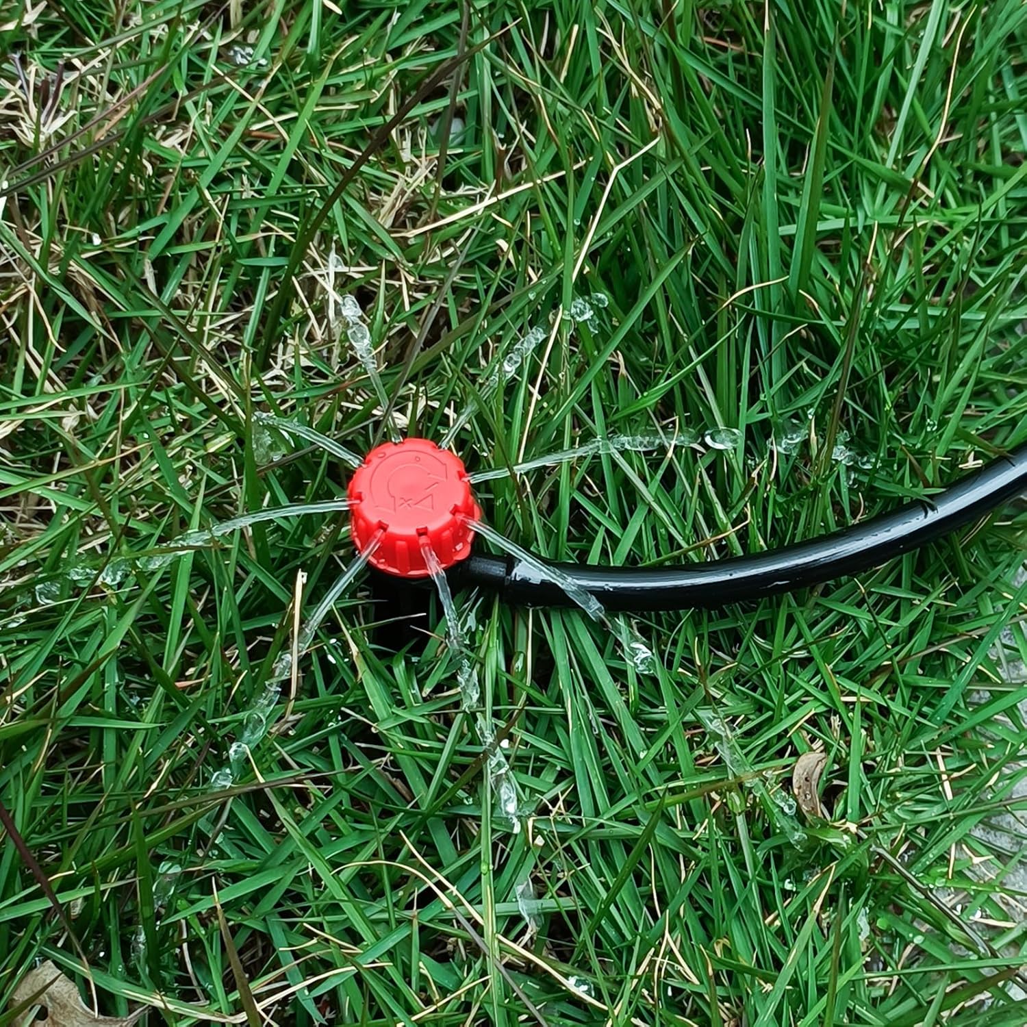 50pcs Drip Irrigation Emitters,Drip Irrigation Parts for 1/4" Drip Irrigation Tubing - Adjustable 360 Degree Water Flow Drippers, Garden Drip Irrigation Drippers for (4-7mm) Watering System