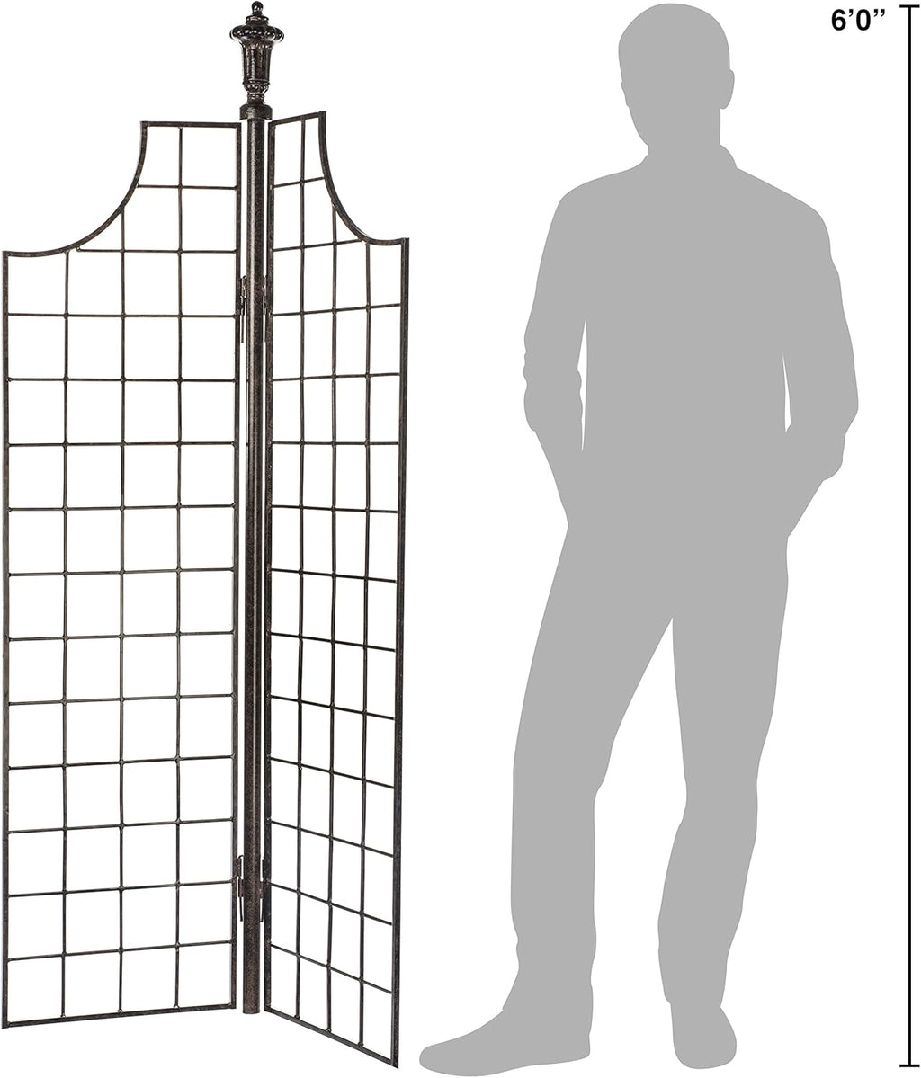 H Potter Metal Garden Screen Trellis for Climbing Plants for Privacy Garden Flowers Vines Roses Clematis