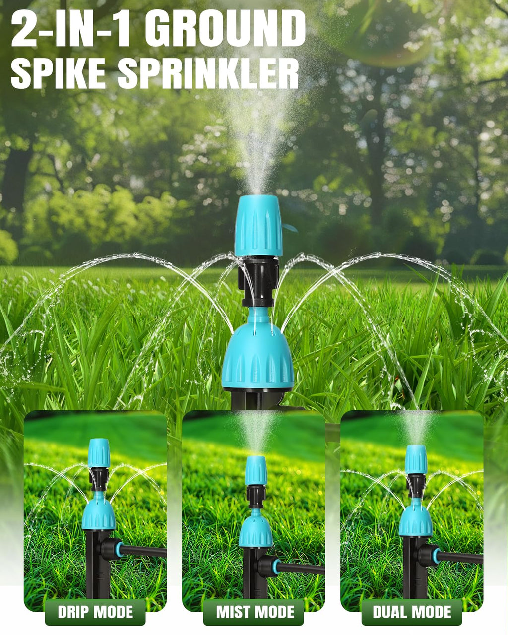 Breeze Touch 120FT Automatic Drip Irrigation Kits with Garden Timer, Garden Watering System for Lawn, Quick Connector Design Irrigation System Kit with Easy Programmable Water Timer