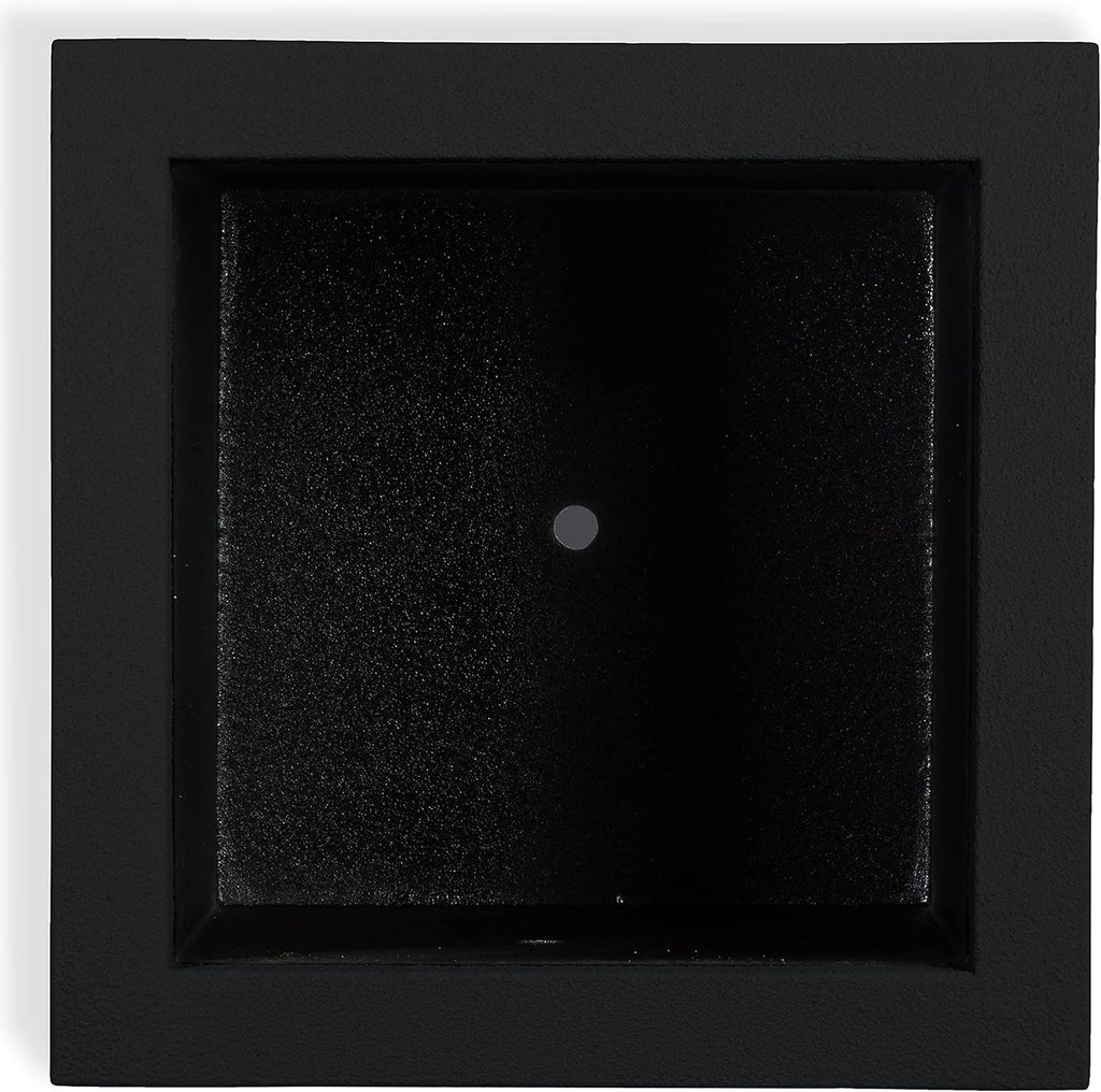 PolyStone Monterray Modern Outdoor/Indoor Square Planter, 23" L x 23" W x 19" H, Lightweight, Heavy Duty, Weather Resistant, Polymer Finish, Commercial Grade and Residential (Black)