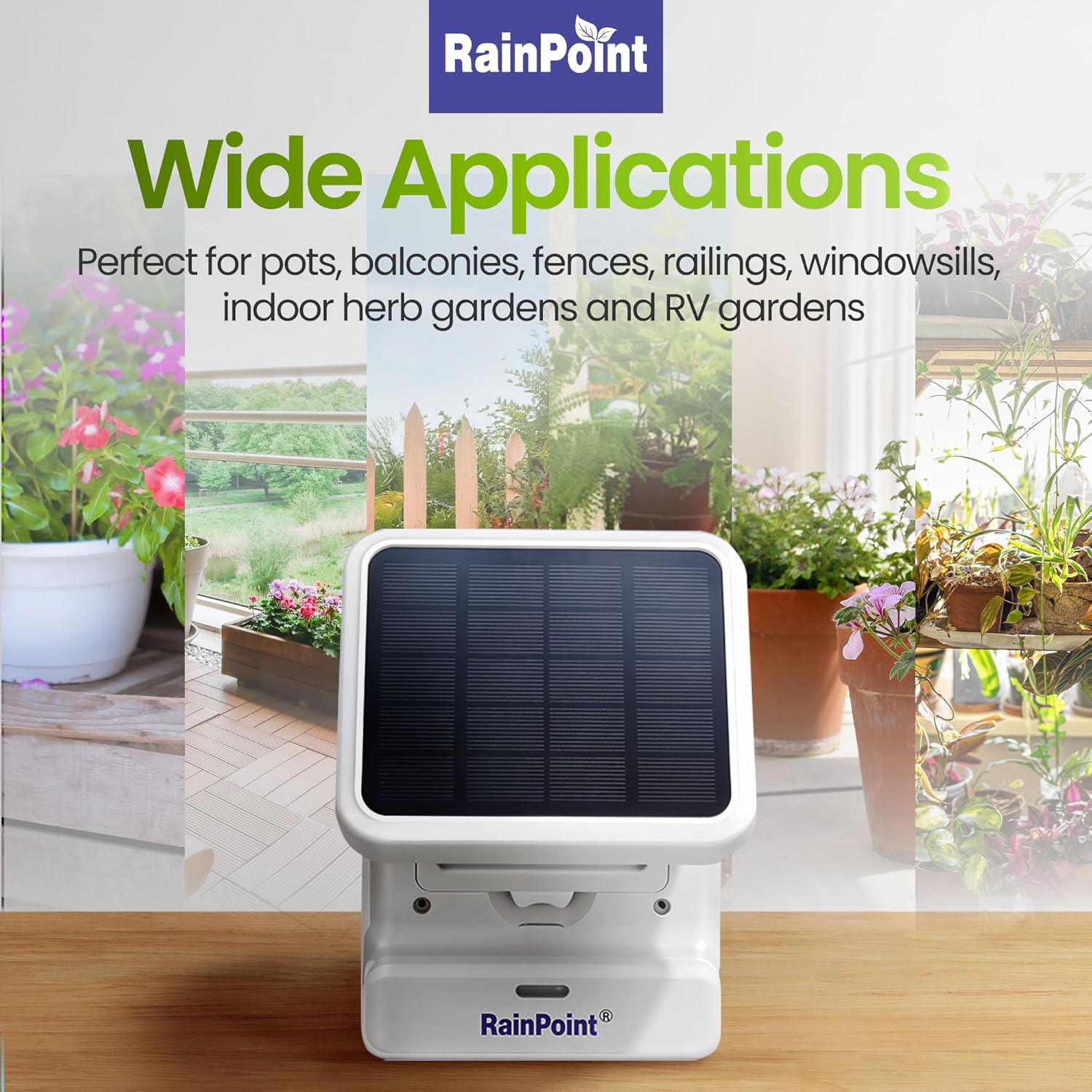 BALDR Automatic Solar Plant Watering System - WiFi Solar Drip System & App-Controlled Water Pump with Timer - Indoor Solar Power Irrigation System Smart Scheduling for House Plants While You are Away