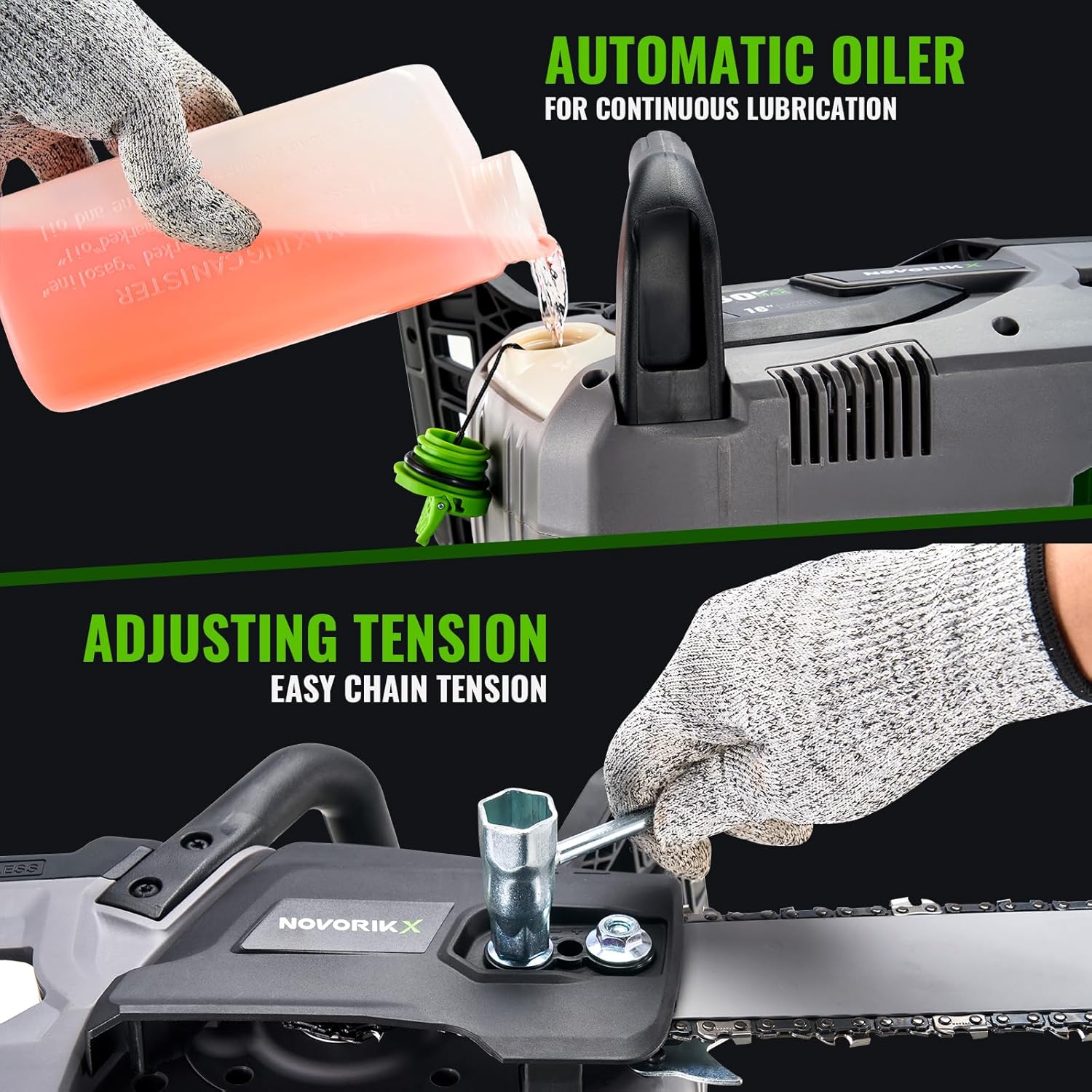 Electric Chainsaw Brushless 60v 18"&16" Cordless Chain Saw 5.0Ah Battery Powered For Tree Trimming Wood Cutting Handheld Chain Saws Automatic Oiler Tool Free