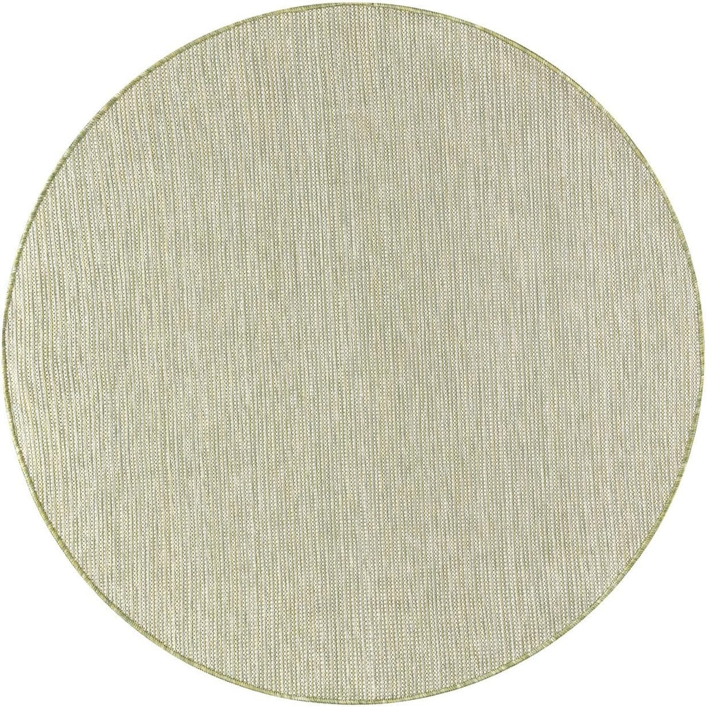Keen Home Design Terrace Outdoor Round Rug - 5ft Round Washable Indoor/Outdoor Rug for Patio, Kitchen, Balcony, Beach, Garden, Deck and Porch, Size: 5'3" Round