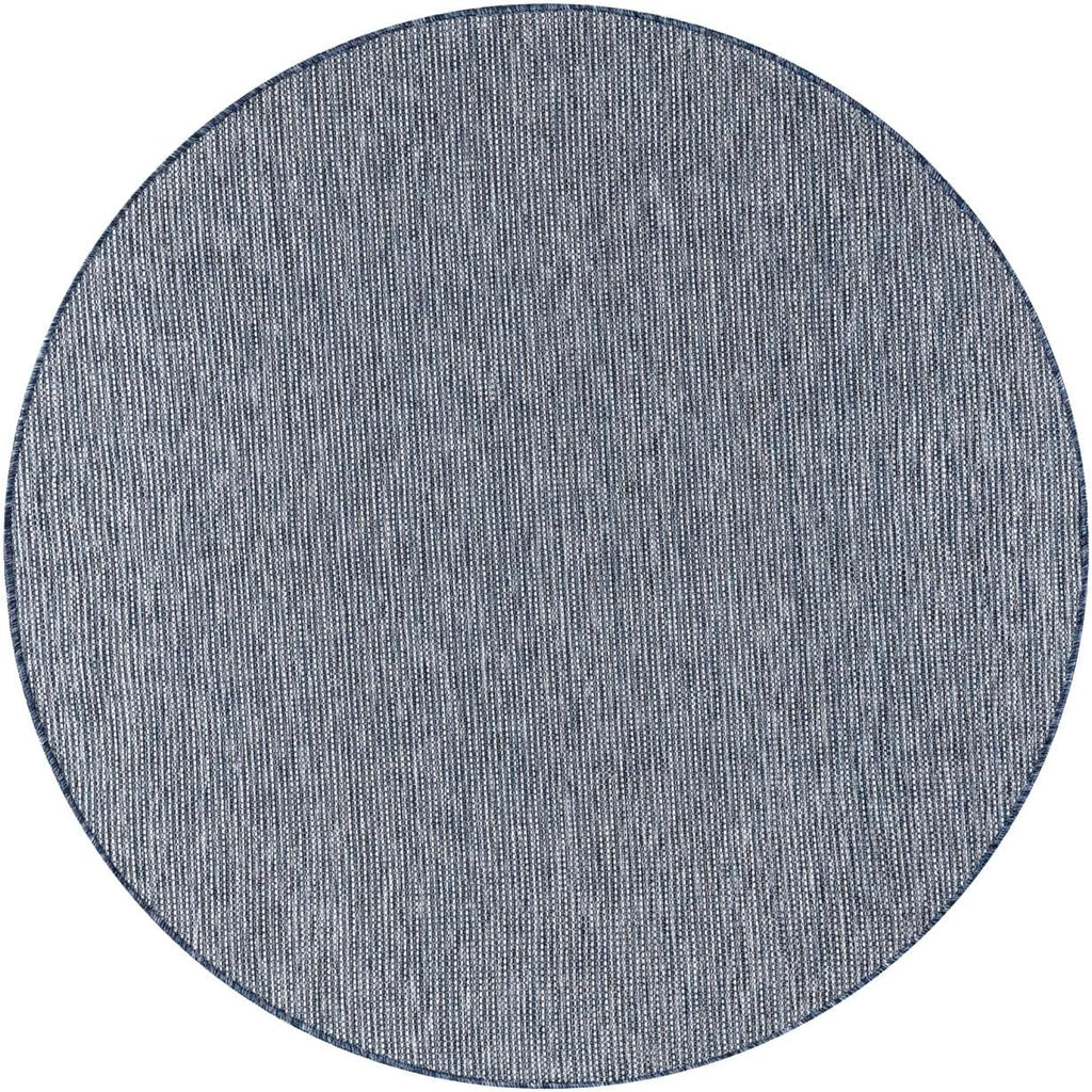 Keen Home Design Terrace Outdoor Round Rug - 8ft Round Washable Indoor/Outdoor Rug for Patio, Kitchen, Balcony, Beach, Garden, Deck and Porch, Size: 7'7" Round