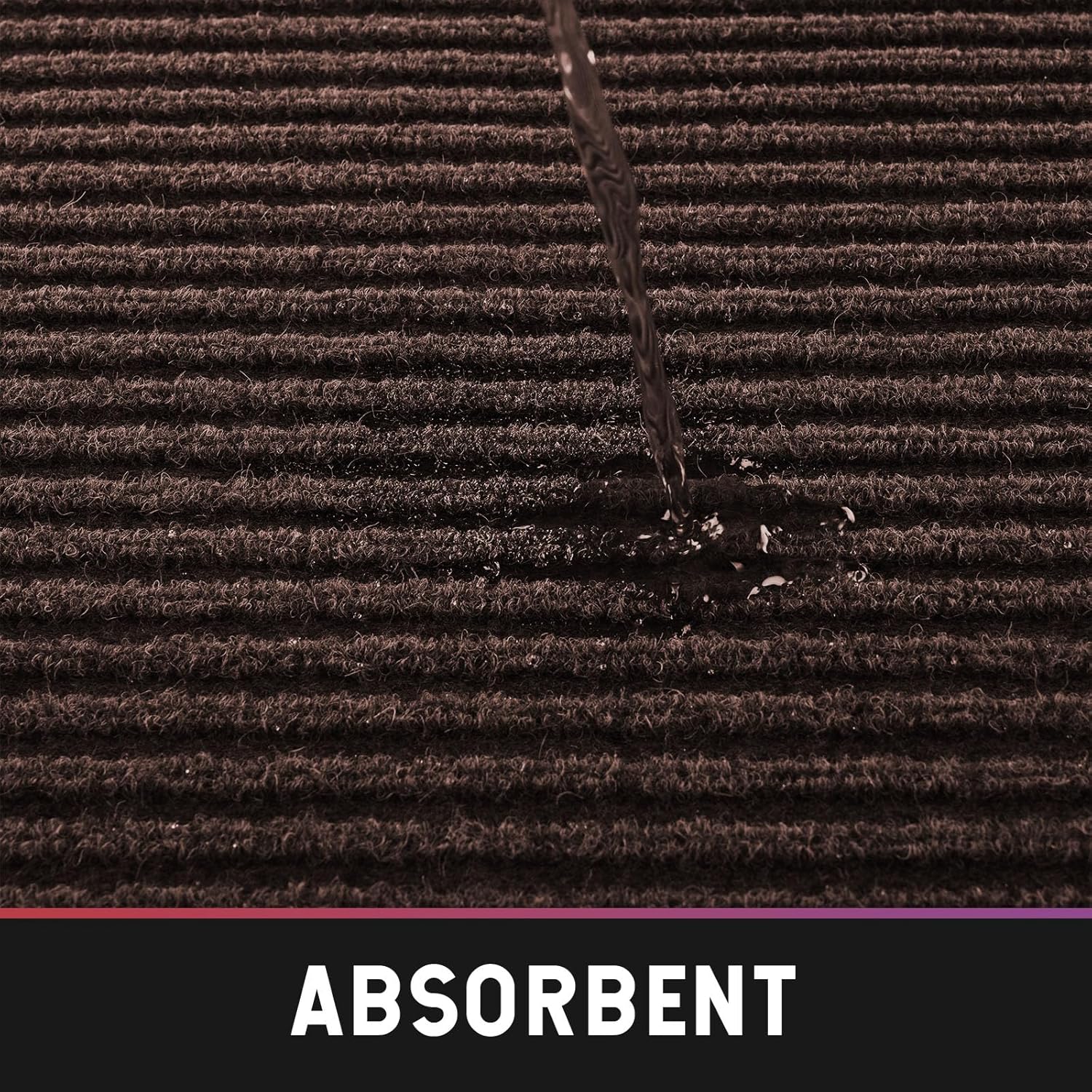 fani 2 PCS Heavy Duty Large Outdoor Indoor Entrance Doormat Brown Waterproof Low Profile Entrance Rug Front Door Mat Patio Anti-Skid Rubber Back, 31x47 inch (Brown)