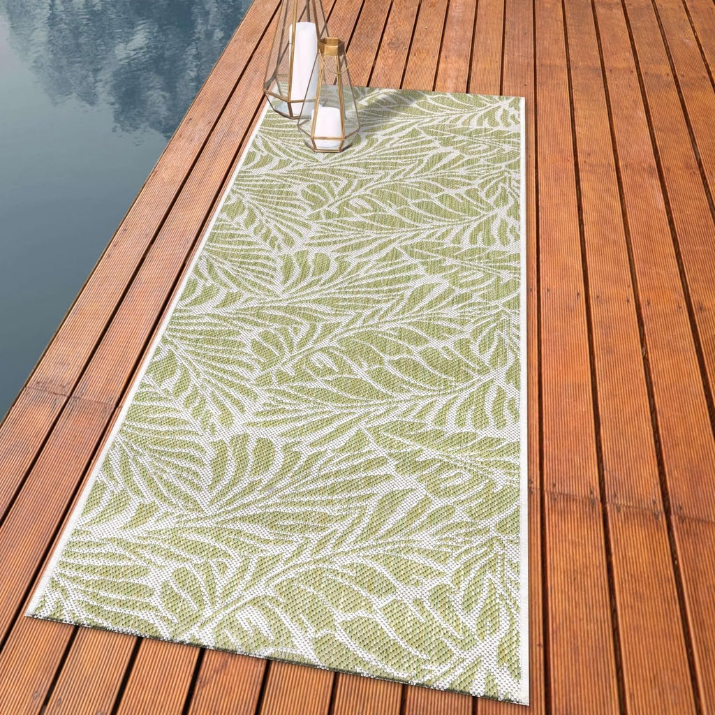 Keen Home Design Terrace Outdoor Runner Rug - 2x12 Washable Indoor/Outdoor Rug for Patio, Kitchen, Balcony, Beach, Garden, Deck and Porch, Size: 2'2"x11'10"