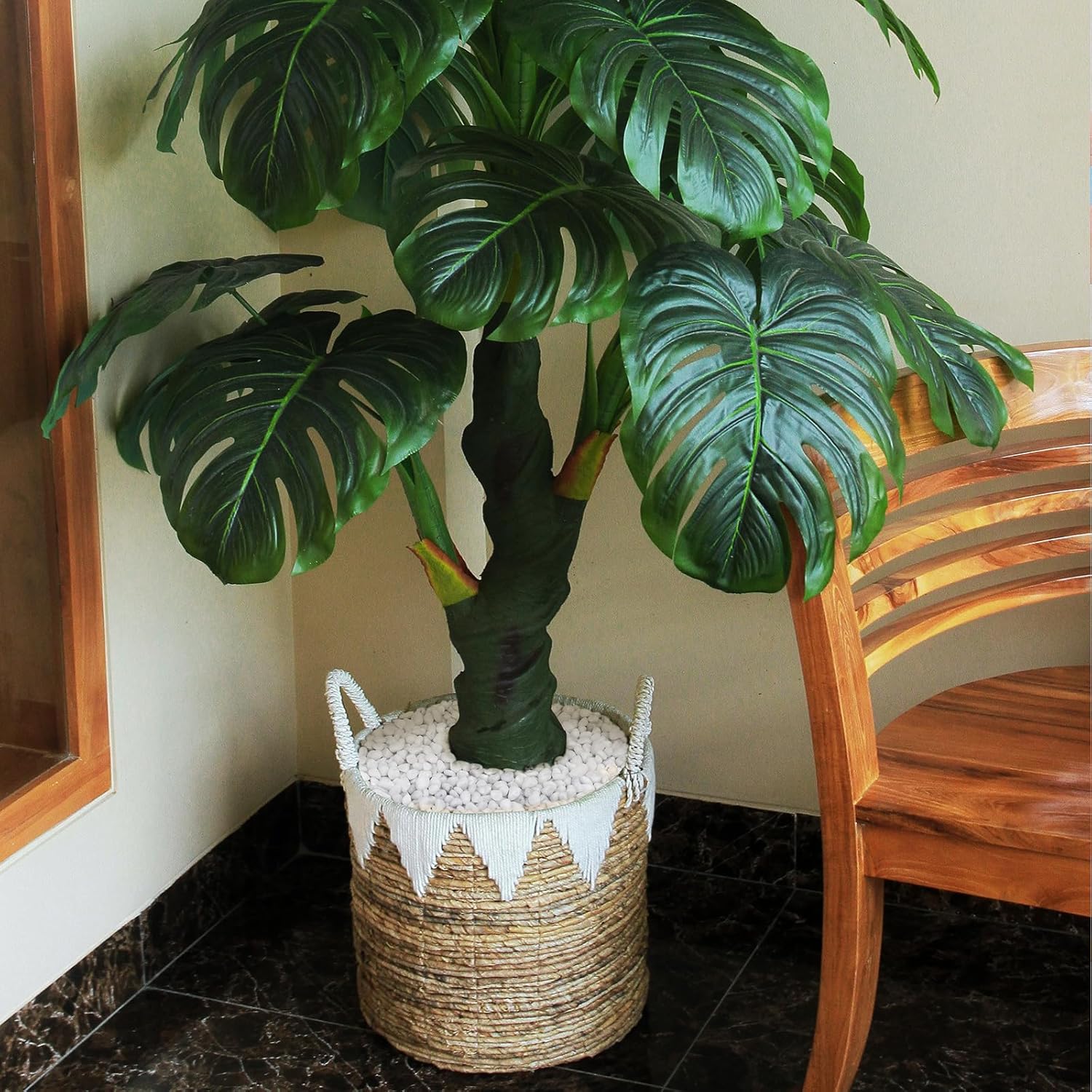 5 LB White Pebbles for Plants, 3/8 inch White Rocks for Vases Landscaping, Small Decorative Stones for Indoor Outdoor, Polished