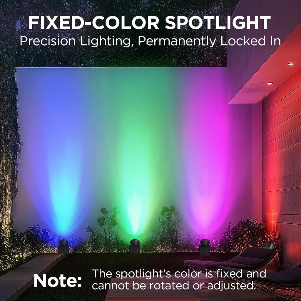 InnoGear Solar Lights Outdoor Waterproof Solar Garden Light for Outside Yard Landscape Lighting Pathway Spot Lights Spotlight Wall Light Auto On/Off, Pack of 4 (Red, Green, Violet Purple, Blue)