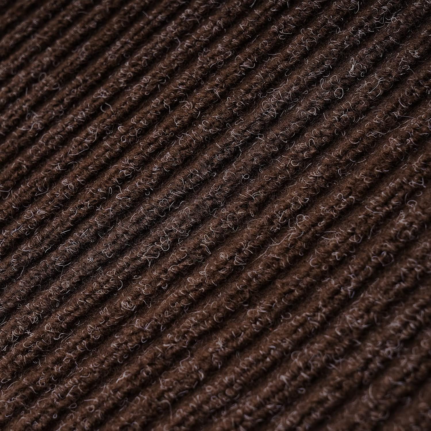 Low Profile Rubber Door Mat, 60x35inch, Heavy Duty, Entrance Doormat, Indoor and Outdoor, Waterproof, Easy Clean Shoe Scraper, Home Rug Welcome Mats for Entryway, Patio, Porch, Brown