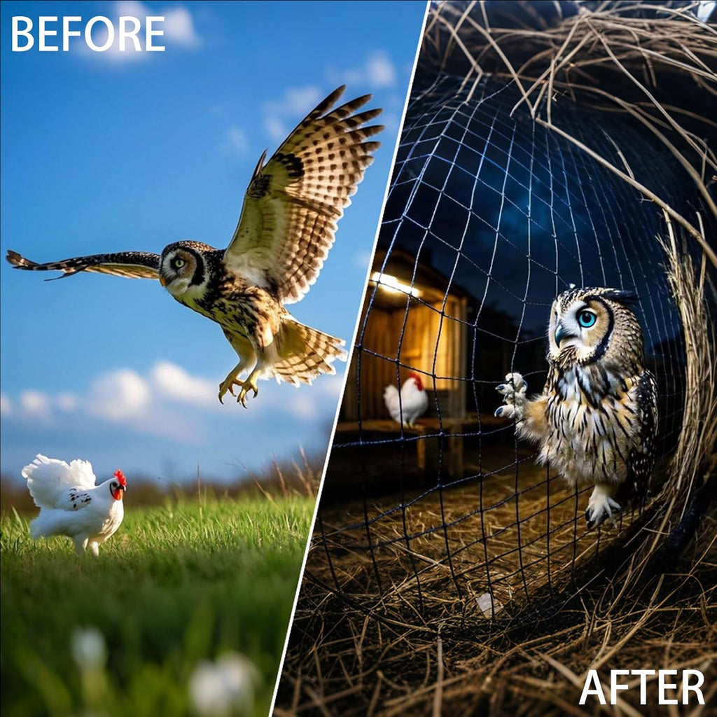 18 x 50 FT Bird Netting for Garden, 1" Square Mesh Size Heavy Duty Nylon Chicken Coop Netting for Blueberry Bushes, Fruit Trees and Vegetable Against Birds, Deer, Squirrels (18X50FT)