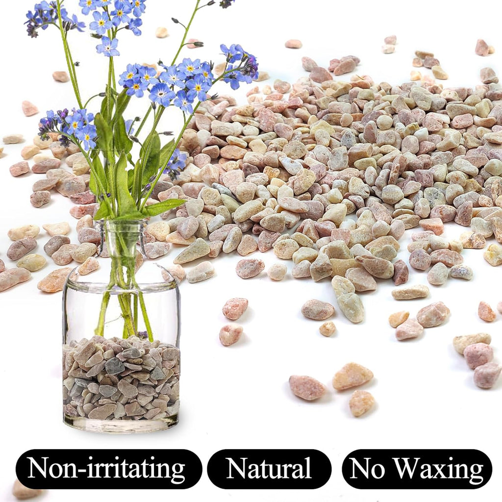 5lbs Peach Pebbles for Plants, 3/8inch Small Rocks for Succulent Cactus Plants, Natural Polished Pebbles, River Rocks for Plants, Vases, Garden