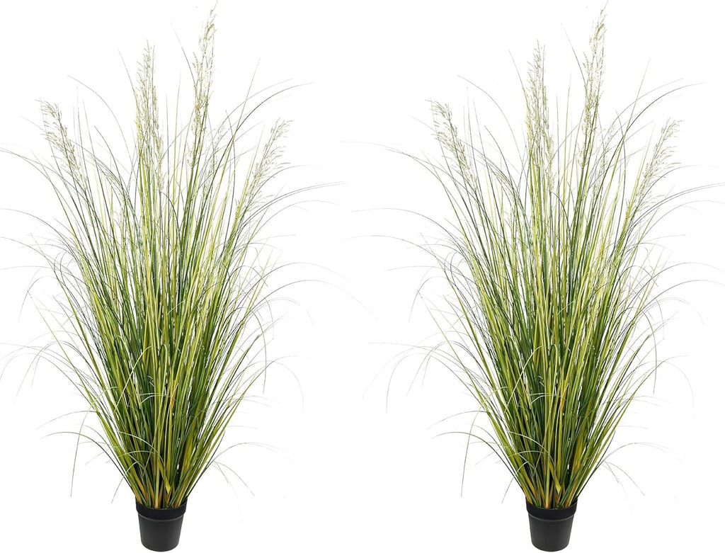 Artificial Plant 5ft(2pack) Tall Artificial Grass Plant,Faux Plants Indoor Home Decorative Artificial Plants & Flowers in Pot Fake Plant, House Plant Indoor