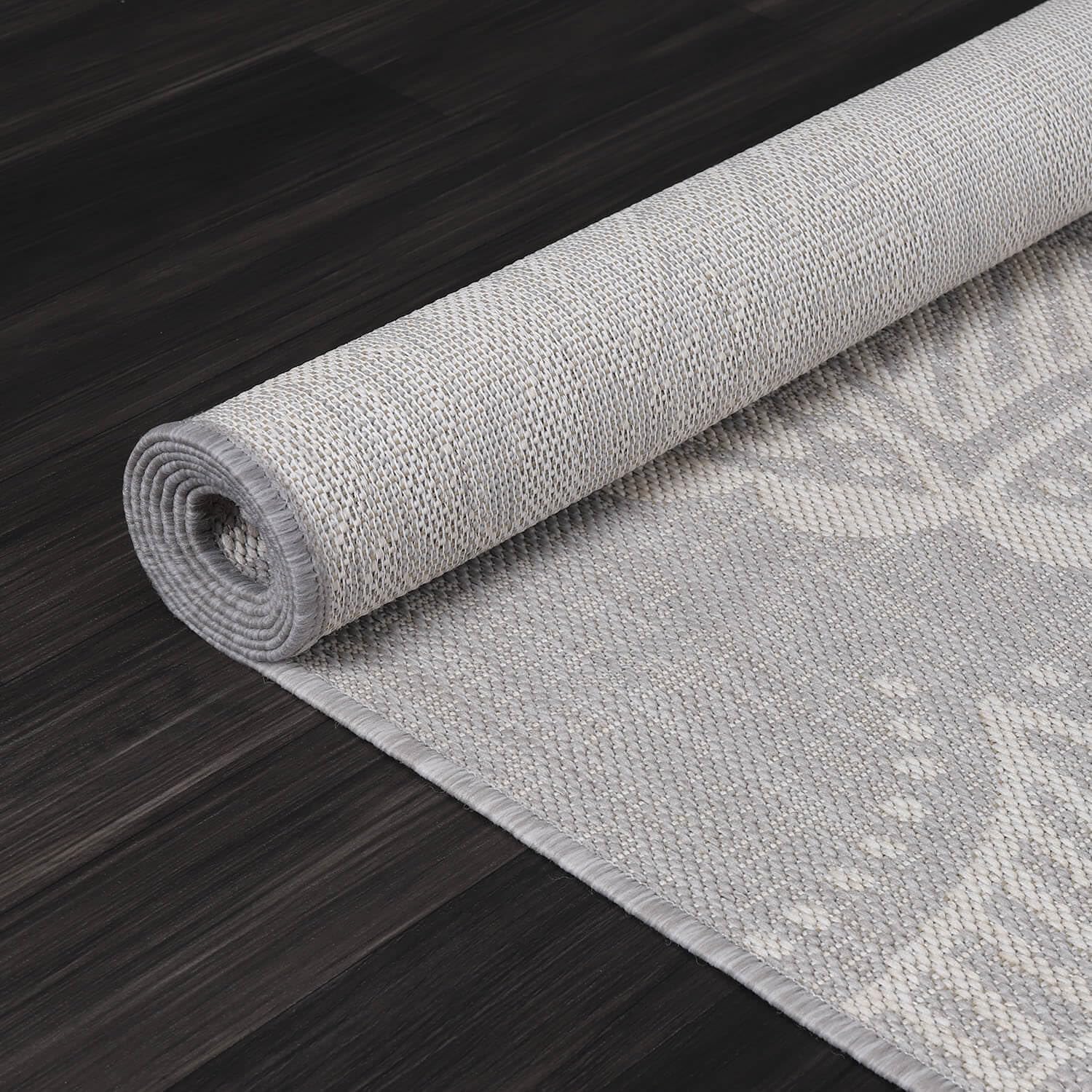 Medallion Outdoor Rug 8x10 Washable Outside Carpet for Indoor Patio Porch Waterproof Easy Cleaning Non Shedding Area Rugs Gray 8 x 10