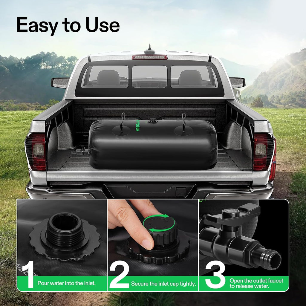 VIVOSUN 540 L/143 Gal Water Bladder, Foldable and Portable Water Storage Bag for RV, Camping, Garden Watering, Agricultural Irrigation, Drought Prevention, Firefighting