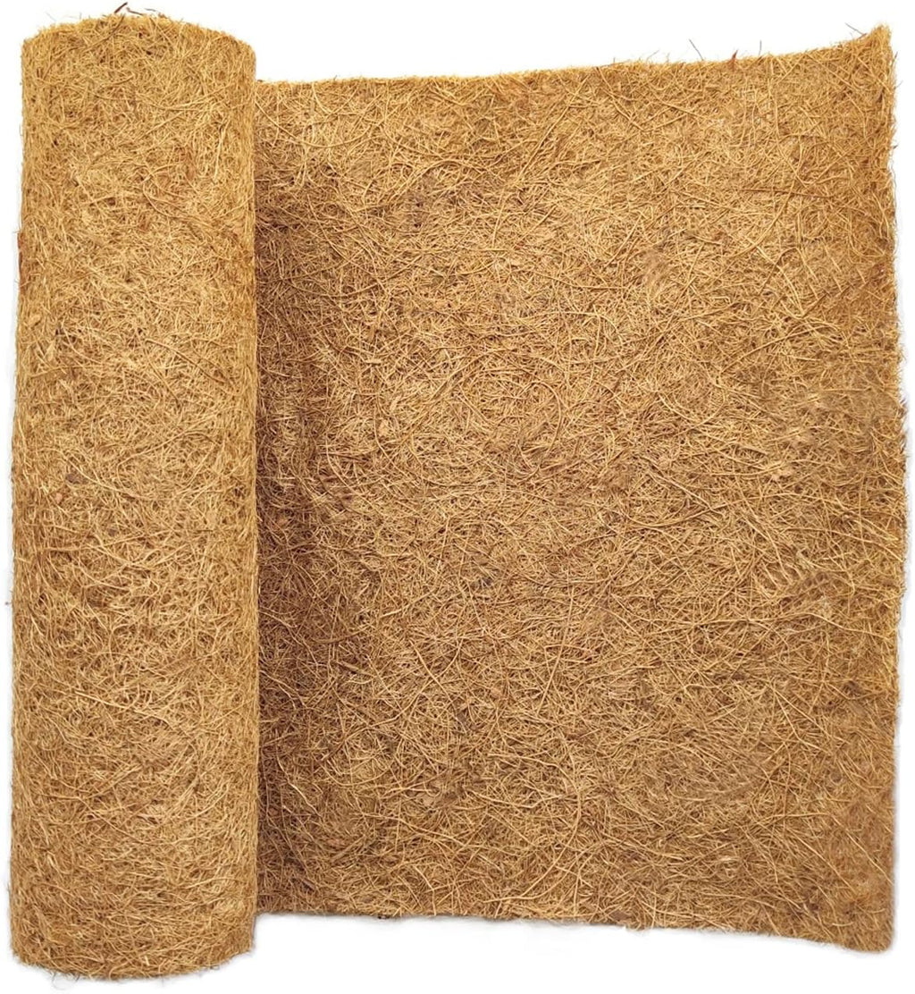 16x120 inch Natural Coconut Coir Liner Sheets Coco Fiber Roll Coco Mat for Planter Flower Basket Liner Garden Decoration Animal Pet Pad
