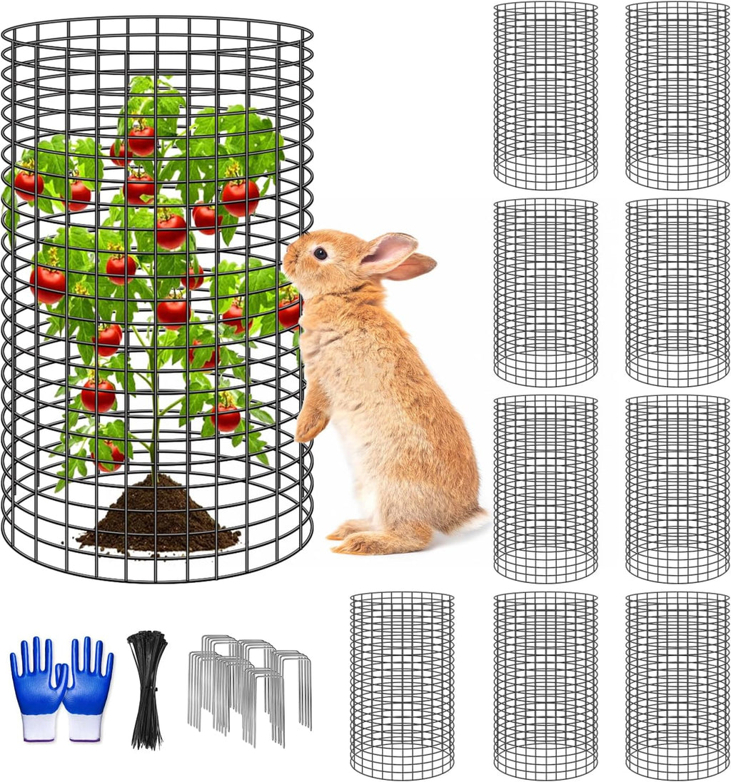 10 Pcs 11.8"x 11.8"/11.8"x 19.6" Available Chicken Wire Cloches for Plants, Plant Protector from Animal, Garden Covers Netting Iron Wire Mesh to Protect Plants Vegetables from Rabbit Squirrel Chicken