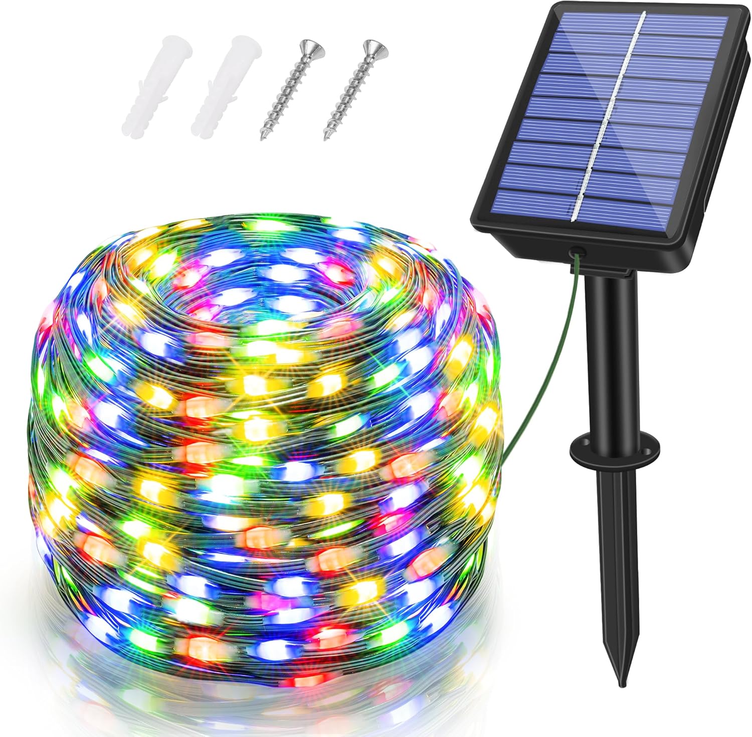 Solar String Lights 240LED 79FT, IP67 Waterproof String Lights for Outside with 8 Lighting Modes, Upgraded Solar Panel Fairy Lights for Garden Party Wedding Decorations (Multicolor)